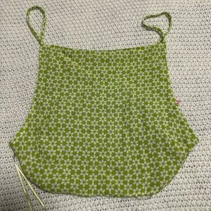 Green Floral Crop Top